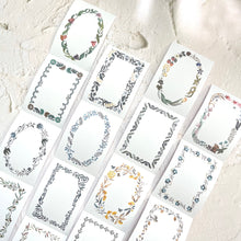 Load image into Gallery viewer, Pion paper tape floral frames flower sticker creative journaling scrapbooking bullet journal planner sticker