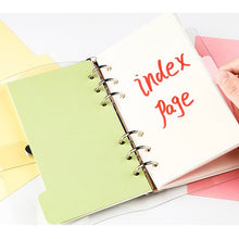 Load image into Gallery viewer, 6 Hole Loose Leaf Page Divider 5 Set A5 Slim B6 A6