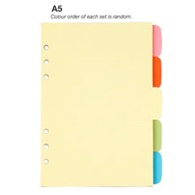 Load image into Gallery viewer, 6 Hole Loose Leaf Page Divider 5 Set A5 Slim B6 A6