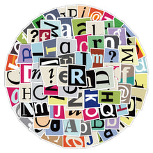 Load image into Gallery viewer, Alphabet Stickers 100pcs bullet journal scrapbook planner stickers letters laptop suitcase stickers