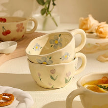 Load image into Gallery viewer, Ceremic_coffee_mug_yellow_flowers