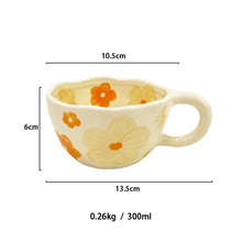 Load image into Gallery viewer, Ceremic_coffee_mug_yellow_flowers