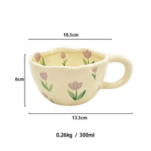 Load image into Gallery viewer, Ceremic_coffee_mug_yellow_flowers
