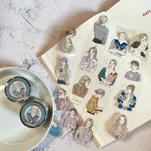 Load image into Gallery viewer, Pion Washi Tape no.16 PET girl sticker creative journaling scrapbooking bullet journal planner sticker