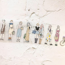 Load image into Gallery viewer, Pion Washi Tape PET girl sticker Pattern 2 creative journaling scrapbooking bullet journal planner sticker