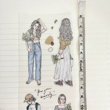 Load image into Gallery viewer, Pion Washi Tape Soft PET girl sticker creative journaling scrapbooking bullet journal planner sticker