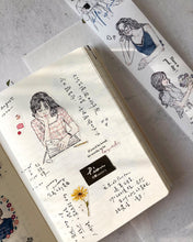 Load image into Gallery viewer, Pion Washi Tape sketch girl sticker creative journaling scrapbooking bullet journal planner sticker