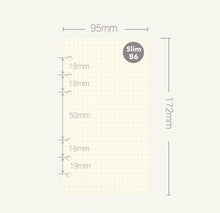 Load image into Gallery viewer, Slim B6 Loose leaf refill paper 40 sheets bullet journal Filofax planner