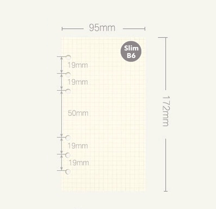 B6 Size Blank Sheets, Sized and Punched for 6-Ring B6 Notebooks by Filofax  and Others. Sheet Size 4.9 x 6.9 (125mm x 176mm)