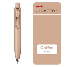 Load image into Gallery viewer, Uni-ball One P Gel Pen coffee 0.5mm Black Ink everyday writing gel pens