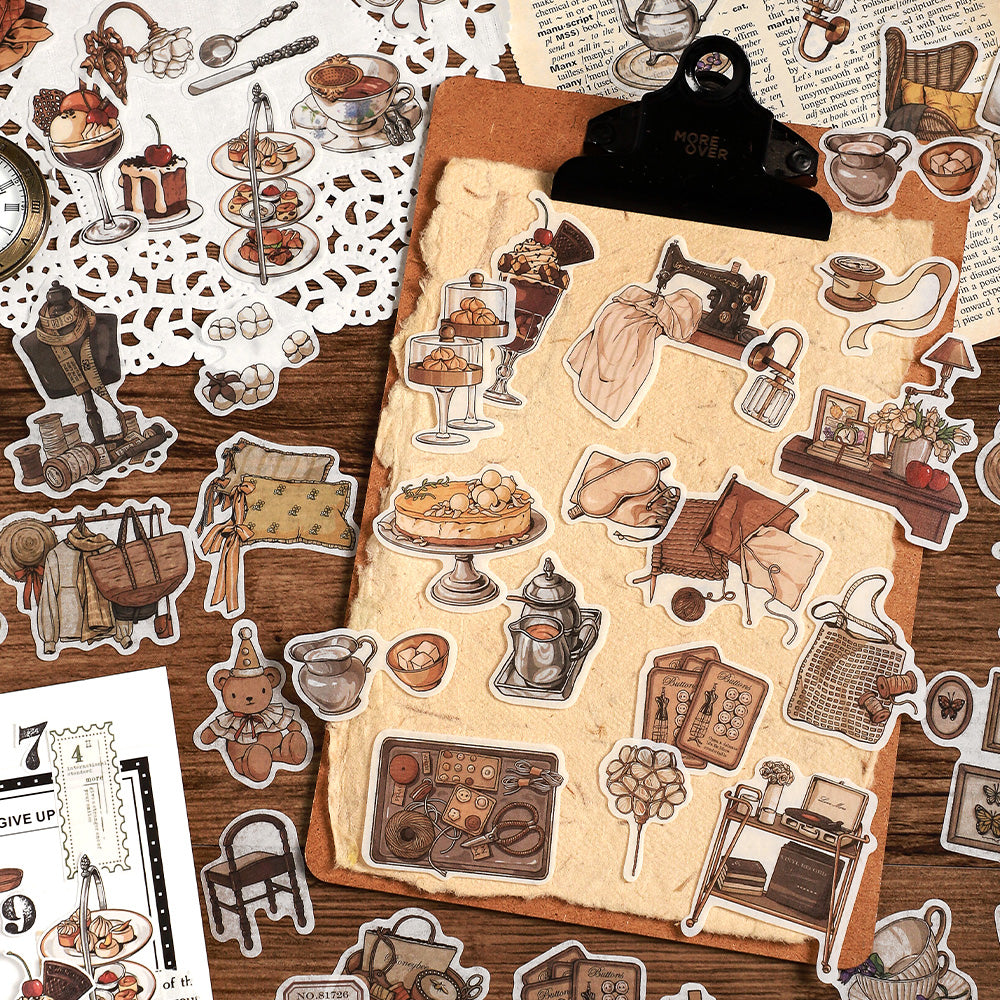 Vintage Washi Sticker Pack 40pcs - NZ, AU & US Delivery – Hedgehog Journals