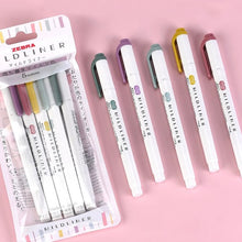 Load image into Gallery viewer, Zebra Mildliner Highlighter New Colour Calm | 5 Colour Set WKT7-5C-OT planner bullet journal highlighter marker