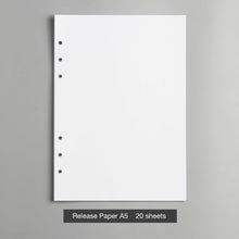 Load image into Gallery viewer, a5 release paper for stickers and washi tapes 20 sheets
