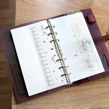 Load image into Gallery viewer, A6 Loose Leaf Ruler Divider 3 pcs soft plastic gilded