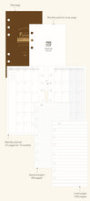 Load image into Gallery viewer, loose leaf notebook slim B6 vegan leather benz store bullet journal diary traveller's notebook