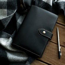 Load image into Gallery viewer, loose leaf notebook slim B6 vegan leather benz store bullet journal diary traveller's notebook Filofax