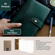 Load image into Gallery viewer, benz-store-loose-leaf-notebook-A6-personal-pine-green-2