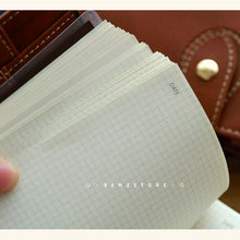 Load image into Gallery viewer, loose leaf notebook slim B6 vegan leather benz store bullet journal diary traveller's notebook Filofax