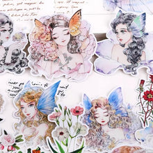 Load image into Gallery viewer, Butterfly Fairies Stickers bujo sticker scrapbook sticker planner sticker hobonichi
