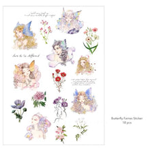 Load image into Gallery viewer, Butterfly Fairies Stickers bujo sticker scrapbook sticker planner sticker hobonichi