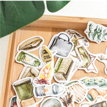 Load image into Gallery viewer, camping time watercolour stickers 46pcs bullet journal scrapbook stickers creative journaling