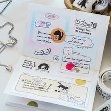 Load image into Gallery viewer, Washi Tape Little Black Cat - Cat Doodle bullet journal planner sticker creative journal cute stickers