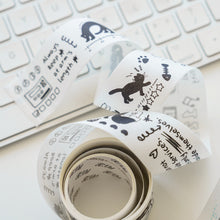 Load image into Gallery viewer, Washi Tape Little Black Cat - Cat Doodle bullet journal planner sticker creative journal cute stickers