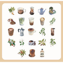 Load image into Gallery viewer, coffee-sticker-46pcs bullet journal scrapbook stickers creative journaling