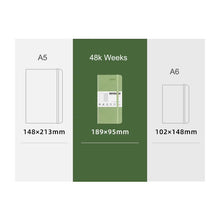 Load image into Gallery viewer, Paperideas Weeks Weekly and Monthly Planner HARD Cover Notebook Hobonichi cousin weeks hobo techo