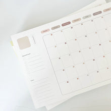 Load image into Gallery viewer, PaperNice Monthly Desk Pad Undated B5 aesthetic planner weekly plan weekly view deskpad notepad desk notepad 25 sheets beige