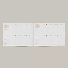 Load image into Gallery viewer, PaperNice Weekly Desk Pad Undated B5 aesthetic planner weekly plan weekly view deskpad notepad desk notepad 25 sheets beige