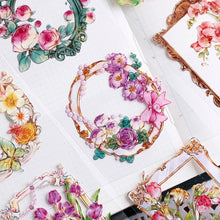 Load image into Gallery viewer, PET Tape Flower Window bujo sticker scrapbook planner washi tape