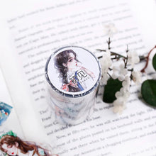 Load image into Gallery viewer, PET Tape girl sticker first sight bujo sticker scrapbook planner washi tape