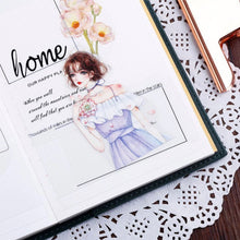 Load image into Gallery viewer, PET Tape girl sticker first sight bujo sticker scrapbook planner washi tape