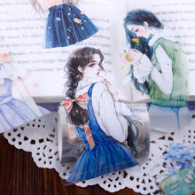 Load image into Gallery viewer, PET Tape girl sticker first sight bujo sticker scrapbook planner washi tape