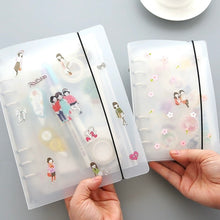 Load image into Gallery viewer, sticker-collecting-album-with-ring-binder-white-a5-a6-slim-b6-journal material organiser