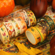Load image into Gallery viewer, Washi Tape autumn day orange 10 pack Bullet Journal Decoration Scrapbooking creative journaling