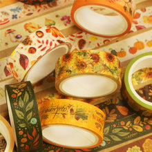 Load image into Gallery viewer, Washi Tape autumn day orange 10 pack Bullet Journal Decoration Scrapbooking creative journaling