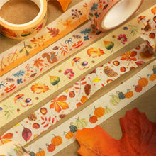 Load image into Gallery viewer, Washi Tape autumn day orange 10 pack Bullet Journal Decoration Scrapbooking creative journaling