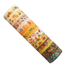 Load image into Gallery viewer, Washi Tape autumn day orange 10 pack Bullet Journal Decoration Scrapbooking creative journaling