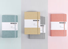 Load image into Gallery viewer, PAPERIDEAS Bullet Journal A5 Dotted Notebook Numbered Pages muted colours peach sand ocean