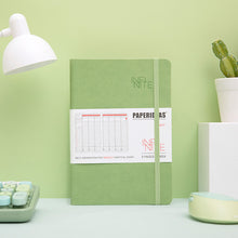 Load image into Gallery viewer, Paperideas 18 Month Timeline Weekly Planner A5 Hard Cover Notebook hobonichi sage green