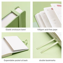 Load image into Gallery viewer, Paperideas 18 Month Timeline Weekly Planner A5 Hard Cover Notebook hobonichi details