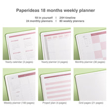 Load image into Gallery viewer, Paperideas 18 Month Timeline Weekly Planner A5 Hard Cover Notebook hobonichi
