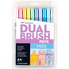 Load image into Gallery viewer, Tombow ABT Dual Brush Pen 10 Color Set Pastel new bullet journal pens markers