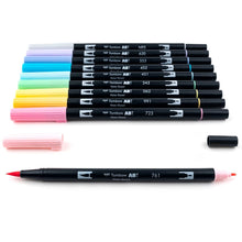 Load image into Gallery viewer, Tombow ABT Dual Brush Pen 10 Color Set Pastel new bullet journal pens markers