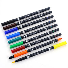 Load image into Gallery viewer, Tombow ABT Dual Brush 10 Colour Set Primary bullet journal brush