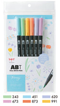 Load image into Gallery viewer, tombow dual brush pens 6 set fancy bullet journal lettering calligraphy drawing crafting