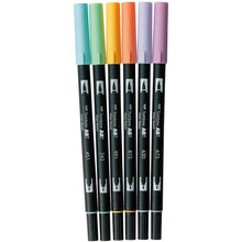 Load image into Gallery viewer, tombow dual brush pens 6 set fancy bullet journal lettering calligraphy drawing crafting