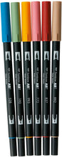 Load image into Gallery viewer, tombow dual brush pens 6 set nordic colours bullet journal lettering calligraphy drawing crafting